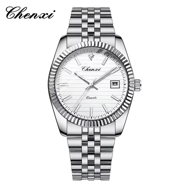 Luxury Watch Jacob And Co - CHENXI 004D メンズクォーツ時計高級ステンレス鋼防水発光日付カジュアル腕時計男性用