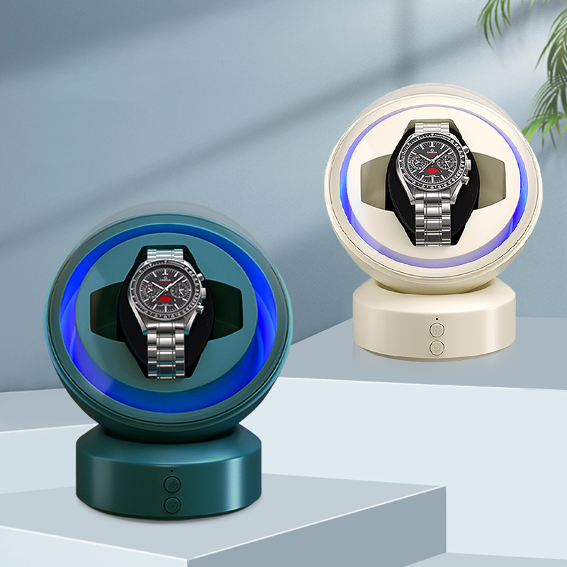 Luxury Watch Winder Box - Niworkshop-LEDライト付き自動巻きワインダー、収納ケース、スペースデザイン、1スロット、1個
