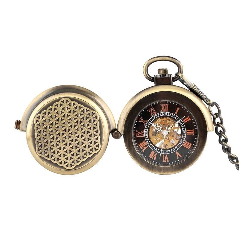Luxury Watch Nice - メンズヴィンテージ機械式懐中時計風アップアンティークブロンズトーンケース FOB チェーン高級新着 Stryle 腕時計素敵なギフト