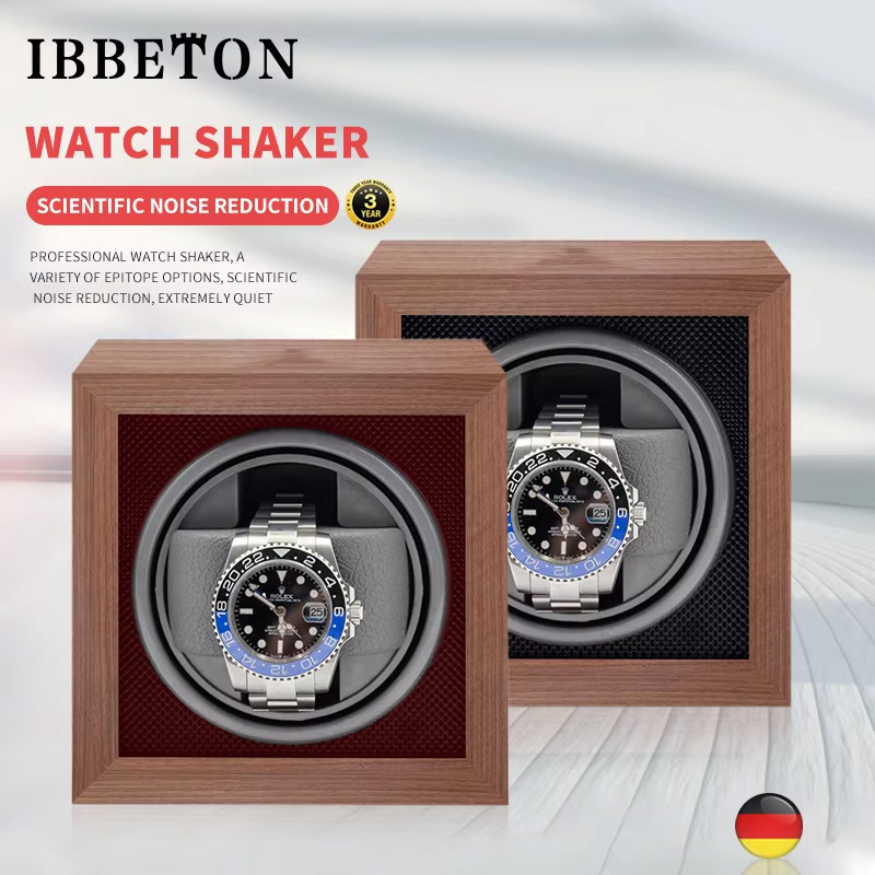 Luxury Watch Winder Box - IBBETON 高級ブランド木製ウォッチワインダーハイエンド 1 スロット自動時計ボックスマブチモト時計キャビネット時計収納ボックス