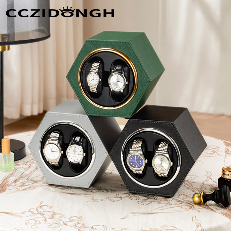 Luxury Watch Winder Box - CCZIDONGH 自動時計ワインダー 2 スロット木製家庭用電気ハイエンド時計巻き上げ装置完全に自動化
