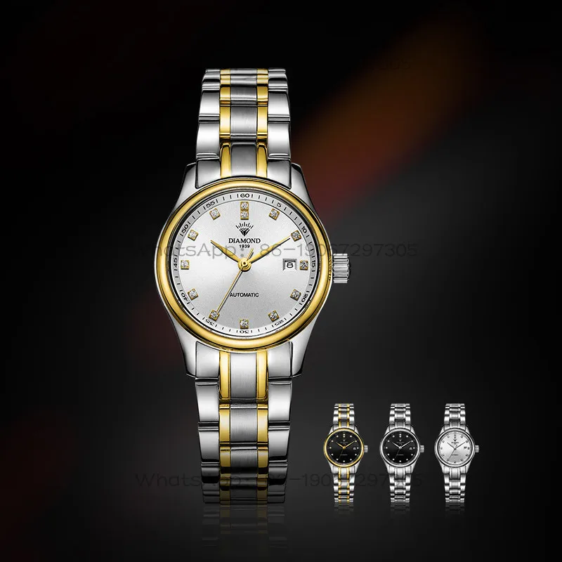 Luxury Women'S Watch - タイムアイランドウォッチストア 上海ダイヤモンド レディース自動巻き腕時計、ダイヤモンド高級スケルトン機械式腕時計