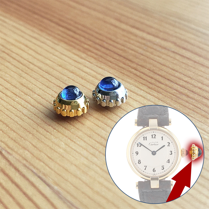 Luxury Watch Engraving - サファイアの時計クラウン用カルティエ必要vendomeタンクヴァーメイルクォーツ時計