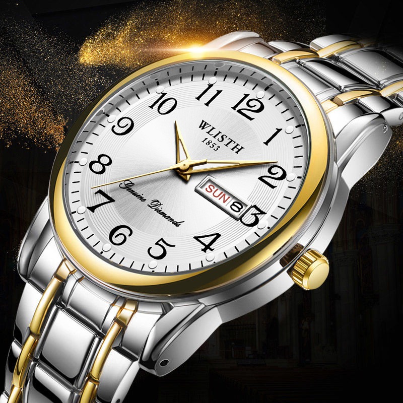 Perpetual Calendar Watch - 高級メンズクォーツ腕時計 デジタル腕時計 カレンダー 曜日表示 夜光腕時計 ファッションビジネス
