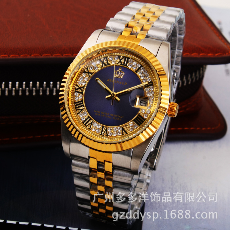 Luxury Watch Name - 2016高級香港レジナルドブランド腕時計ゴールデンブルークォーツ時計ドレスパーティー50メートル防水男性女性恋人腕時計