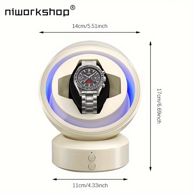 Niworkshop-LEDライト付き自動巻きワインダー、収 - Luxury Watch Winder Box のレビューと価格