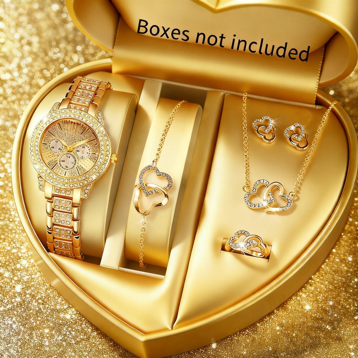 6 個の高級ラインストーン女性用腕時計ジュエリーセットレディ - Luxury Watch Packaging Box のレビューと価格