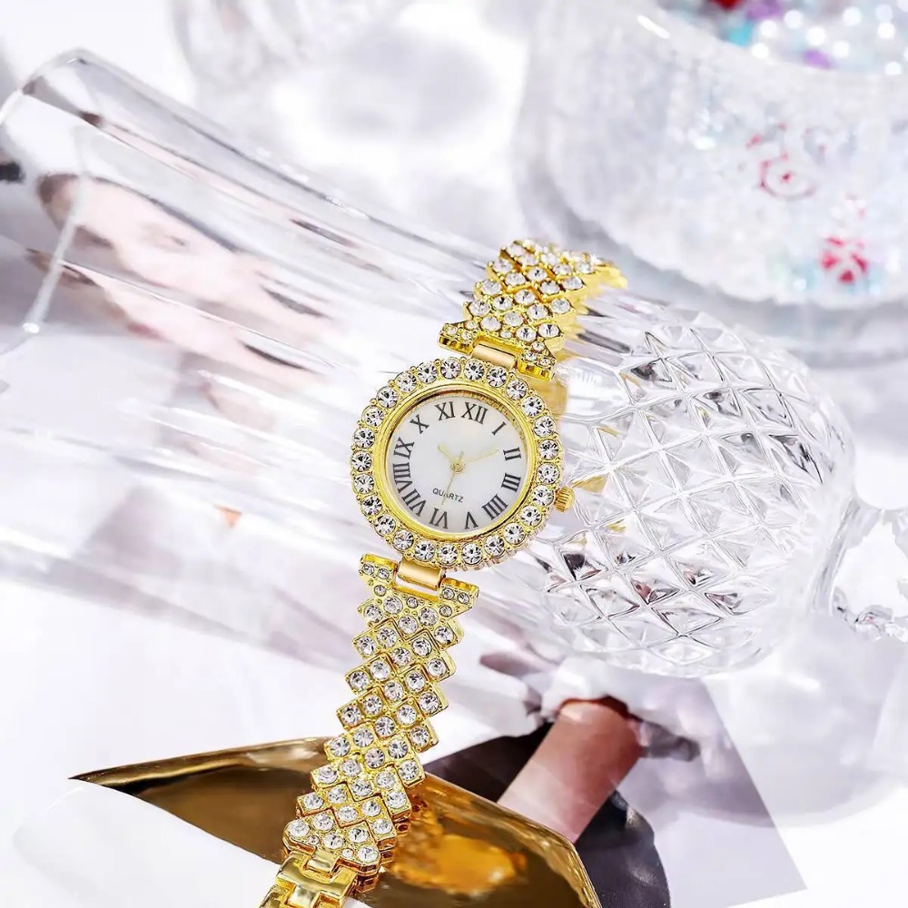 6 ピース/セット高級ラインストーン女性用腕時計ファッション - Luxury Watch Packaging Box のレビューと価格