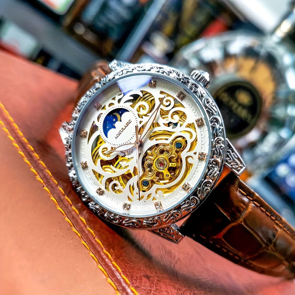 高級感のあるスタイリッシュで人気のあるメンズ機械式時計、スケ - Luxury Watch Engraving のレビューと価格