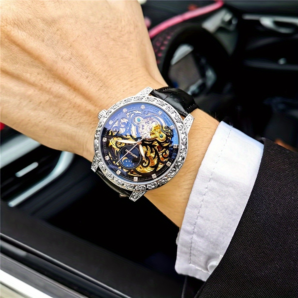 高級感のあるスタイリッシュで人気のあるメンズ機械式時計、スケ - Luxury Watch Engraving のレビューと価格