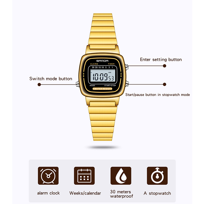 三田女性ゴールデンクラシッククォーツ時計ファッション女性のエ - Luxury Watch Time のレビューと価格