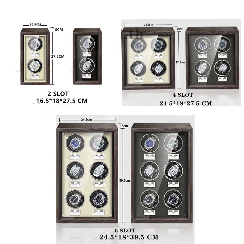 スポットグッズ 1/2/4/6 スロット自動ウォッチワインダ - Luxury Watch Winder Box のレビューと価格