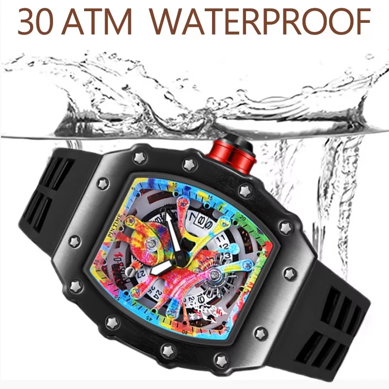 高級腕時計メンズ腕時計トノー多機能落書きダイヤル自動日付防水 - Luxury Watch Jacob And Co のレビューと価格