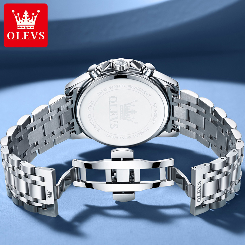 OLEVS 3653 ブランドムーンフェイズカレンダーメンズ - Luxury Watch Name のレビューと価格