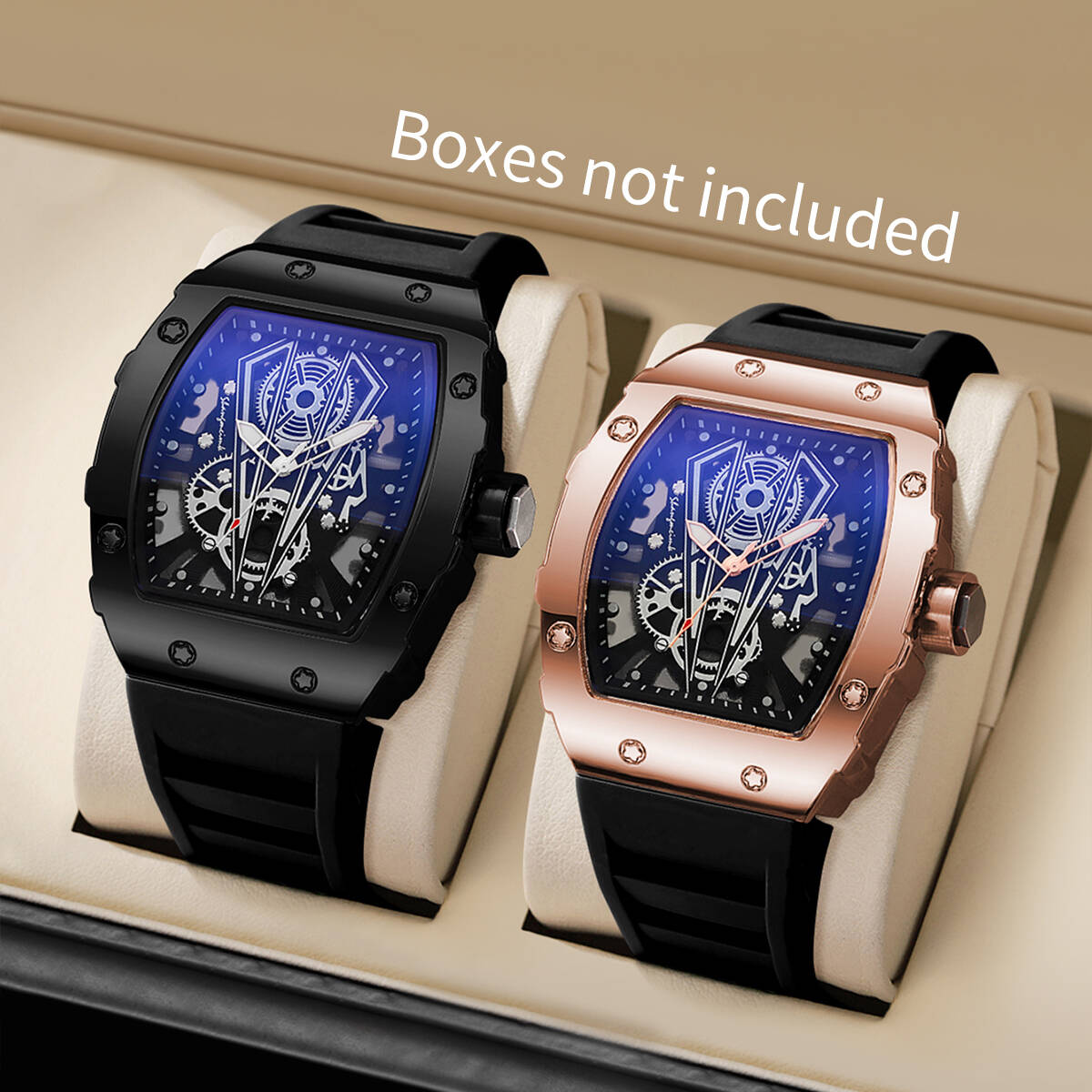 1/2 個の高級ラージダイヤルメンズクォーツ時計カジュアルシ - Luxury Watch Jacob And Co のレビューと価格