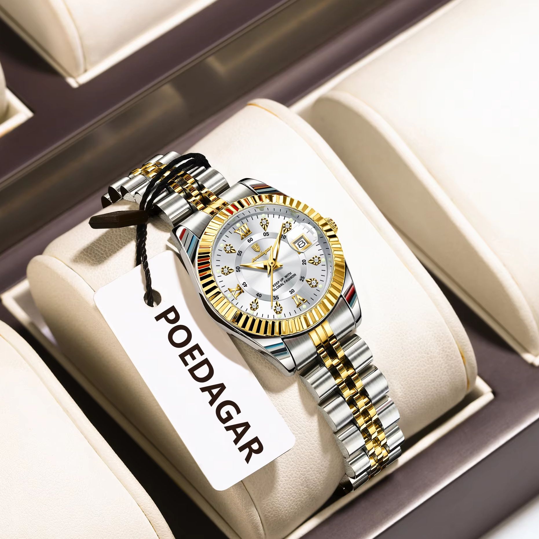 POEDAGAR ファッション高級レディース腕時計防水発光日 - Luxury Watch Lady のレビューと価格
