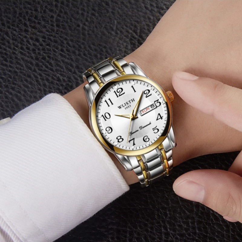 高級メンズクォーツ腕時計 デジタル腕時計 カレンダー 曜日表 - Perpetual Calendar Watch のレビューと価格
