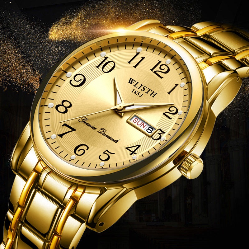 高級メンズクォーツ腕時計 デジタル腕時計 カレンダー 曜日表 - Perpetual Calendar Watch のレビューと価格