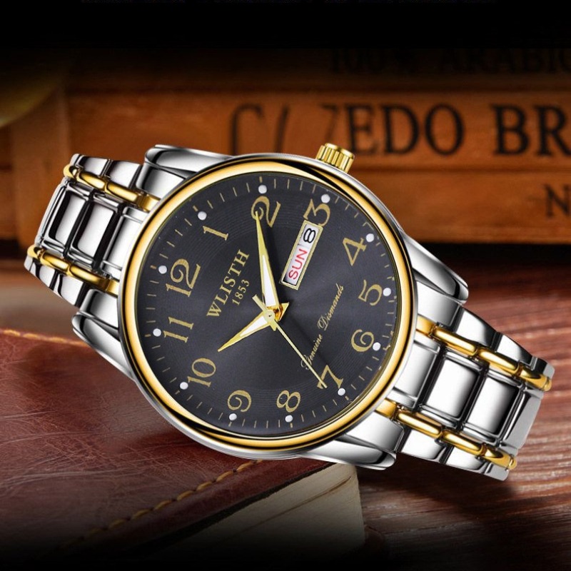 高級メンズクォーツ腕時計 デジタル腕時計 カレンダー 曜日表 - Perpetual Calendar Watch のレビューと価格