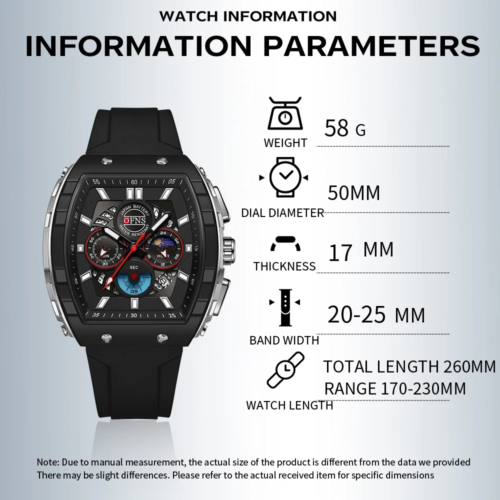 OFNS ファッションクォーツ時計男性用発光防水クロノグラフ - Luxury Watch Jacob And Co のレビューと価格