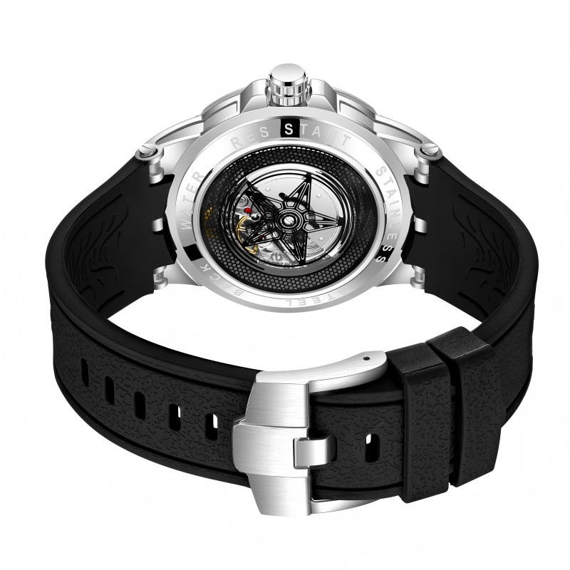 クリエイティブ 3D クォーツ時計メンズ模造機械式スケルトン - Luxury Watch Engraving のレビューと価格