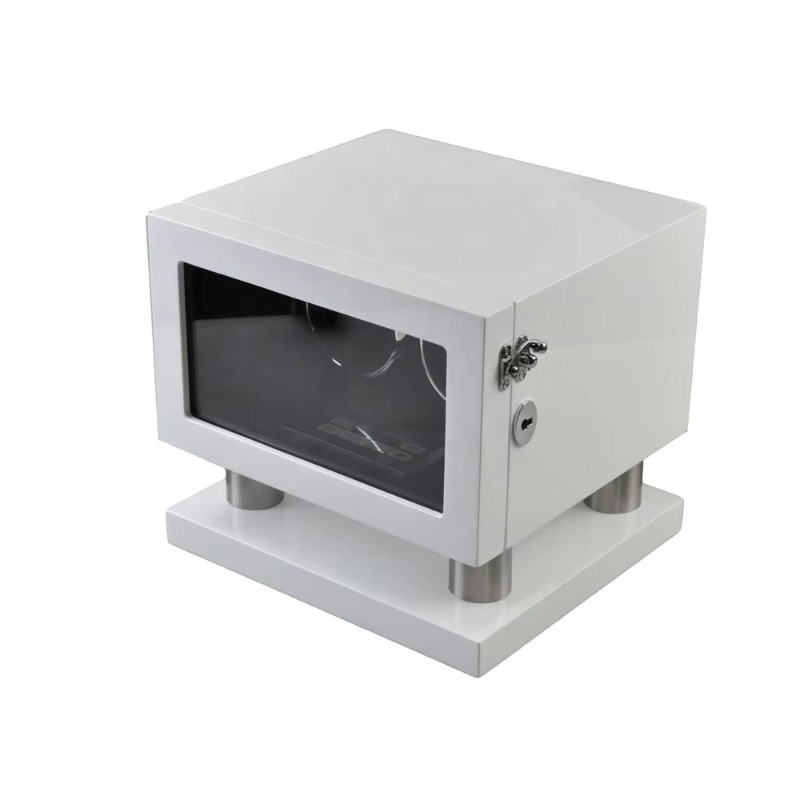 ホワイトブラウンレザーコントローラー ジャイロオービット 2 - Luxury Watch Winder Box のレビューと価格