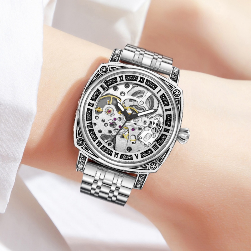 パーソナライズされた女性用中空機械式時計、ヴィンテージ彫刻入 - Luxury Watch Engraving のレビューと価格