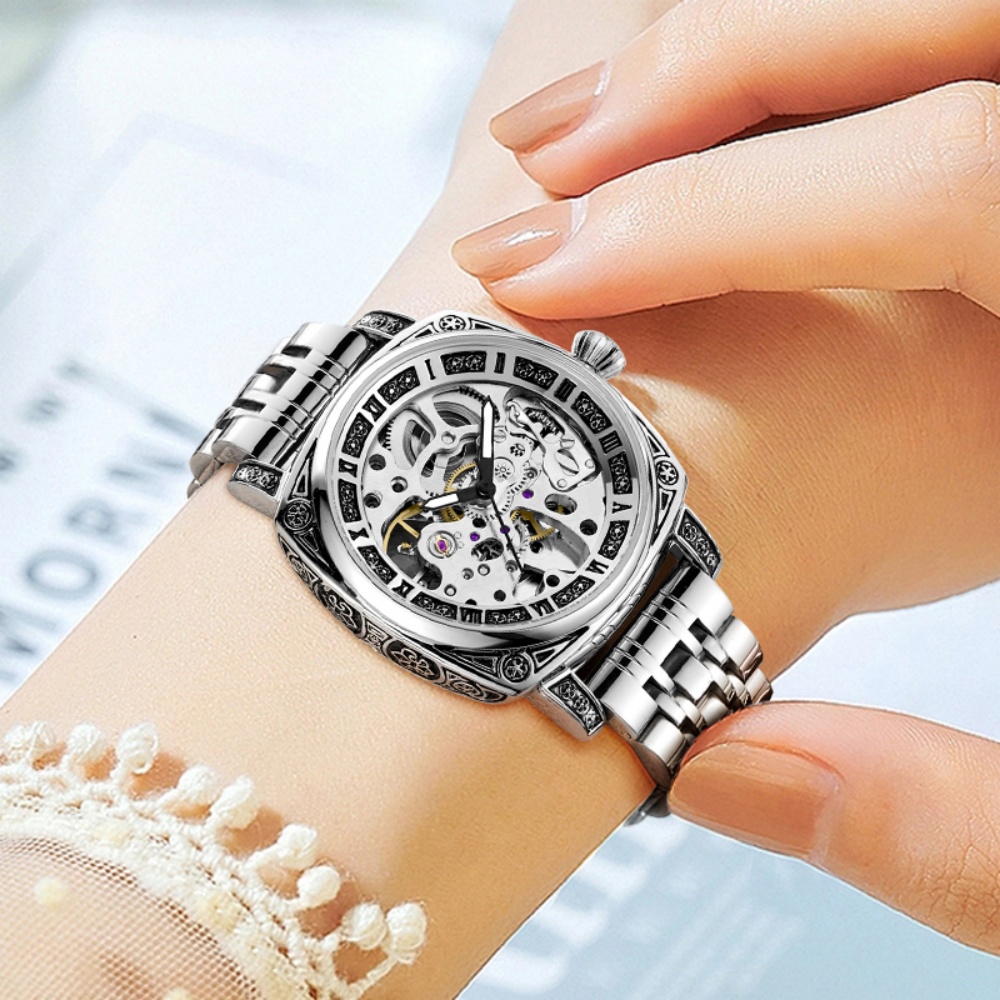 パーソナライズされた女性用中空機械式時計、ヴィンテージ彫刻入 - Luxury Watch Engraving のレビューと価格