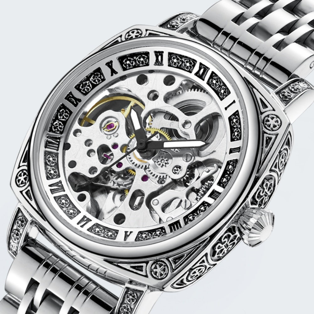 パーソナライズされた女性用中空機械式時計、ヴィンテージ彫刻入 - Luxury Watch Engraving のレビューと価格