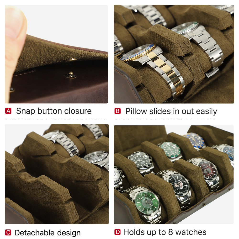CONTACT'S FAMILY 高級本革8スロット腕時計ロ - Luxury Watch Winder Box のレビューと価格