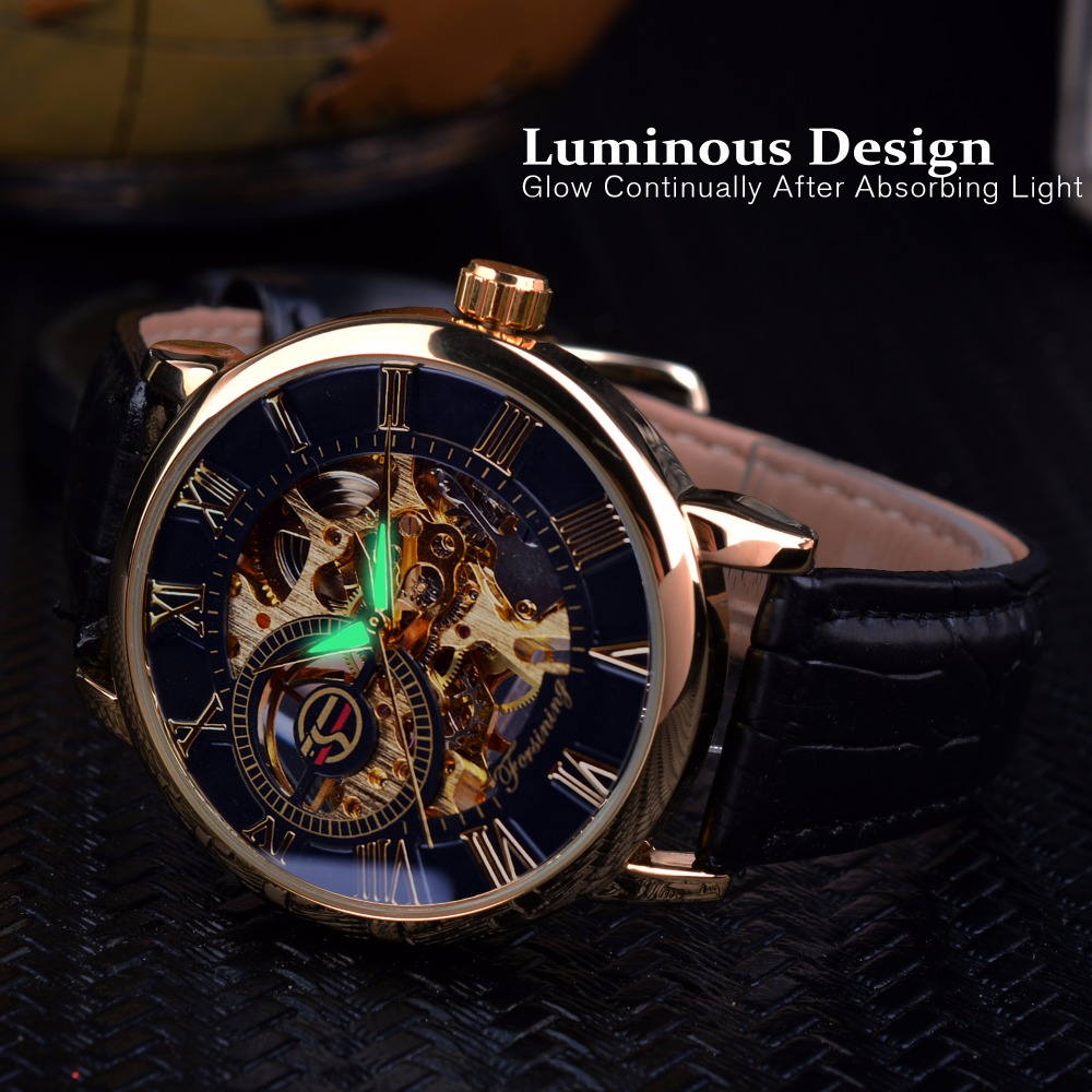 Forsining-メンズメカニカル腕時計,ゴールドケース, - Luxury Watch Packaging Box のレビューと価格