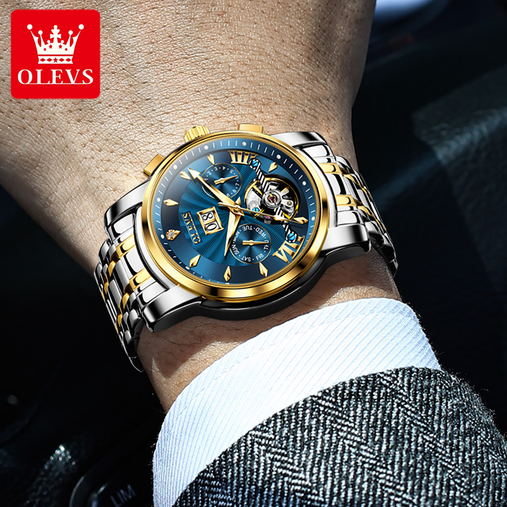 OLEVS メンズ腕時計高級ファッションファインスチールスト - Luxury Watch Display のレビューと価格