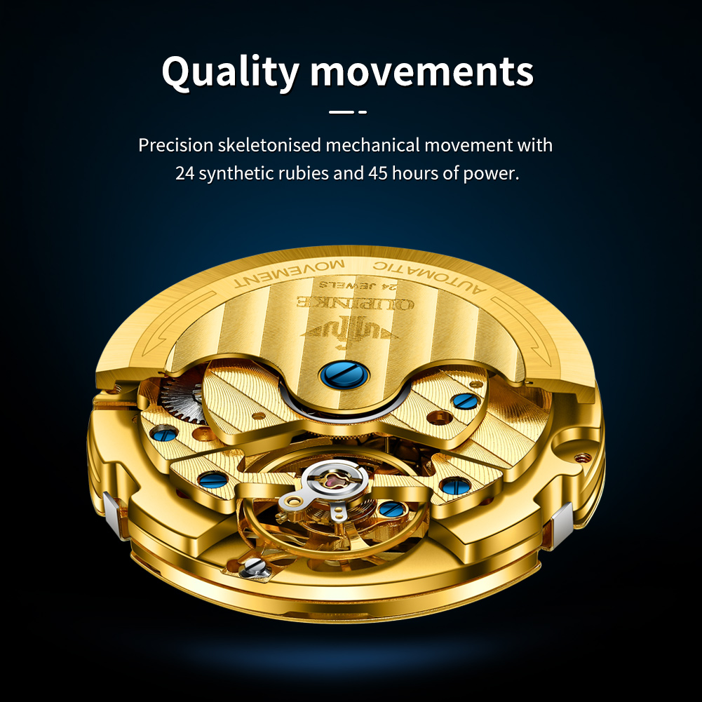 OUPINKE 3290 スケルトン メンズ腕時計 夜光ブラ - Luxury Watch Display のレビューと価格