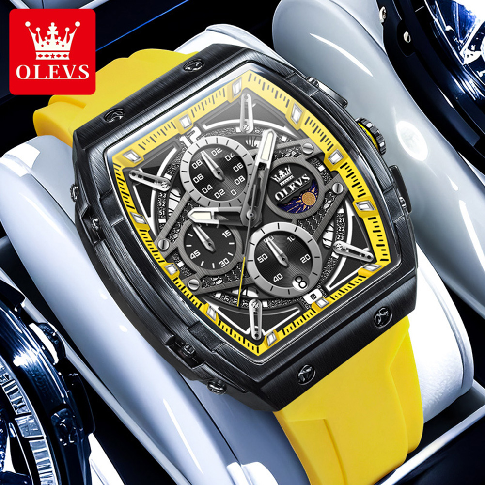 OLEVS スポーツクォーツ時計メンズトノーダイヤルムーンフ - Luxury Watch Jacob And Co のレビューと価格