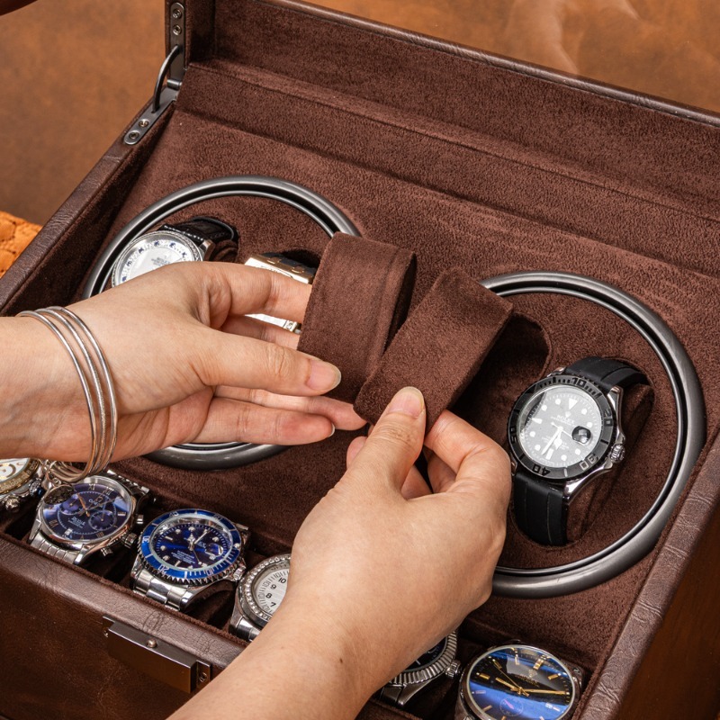 回転式ウォッチワインダー 機械式時計ワインダー 静音時計オー - Luxury Watch Winder Box のレビューと価格