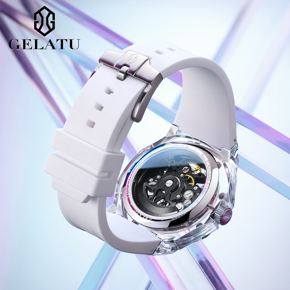 GELATU 8002 自動巻き機械式メンズ腕時計 スケルト - Luxury Watch Time のレビューと価格