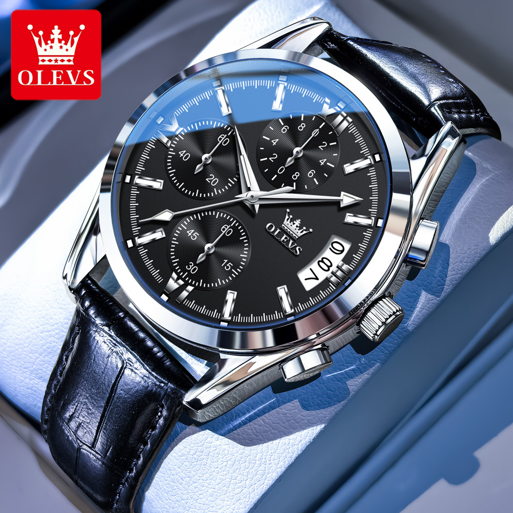 OLEVS トップブランドの高級メンズ腕時計レザーストラップ - Luxury Watch Name のレビューと価格